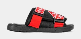 222 Banda Mitel Slide Mens Sandals (Black/Red)