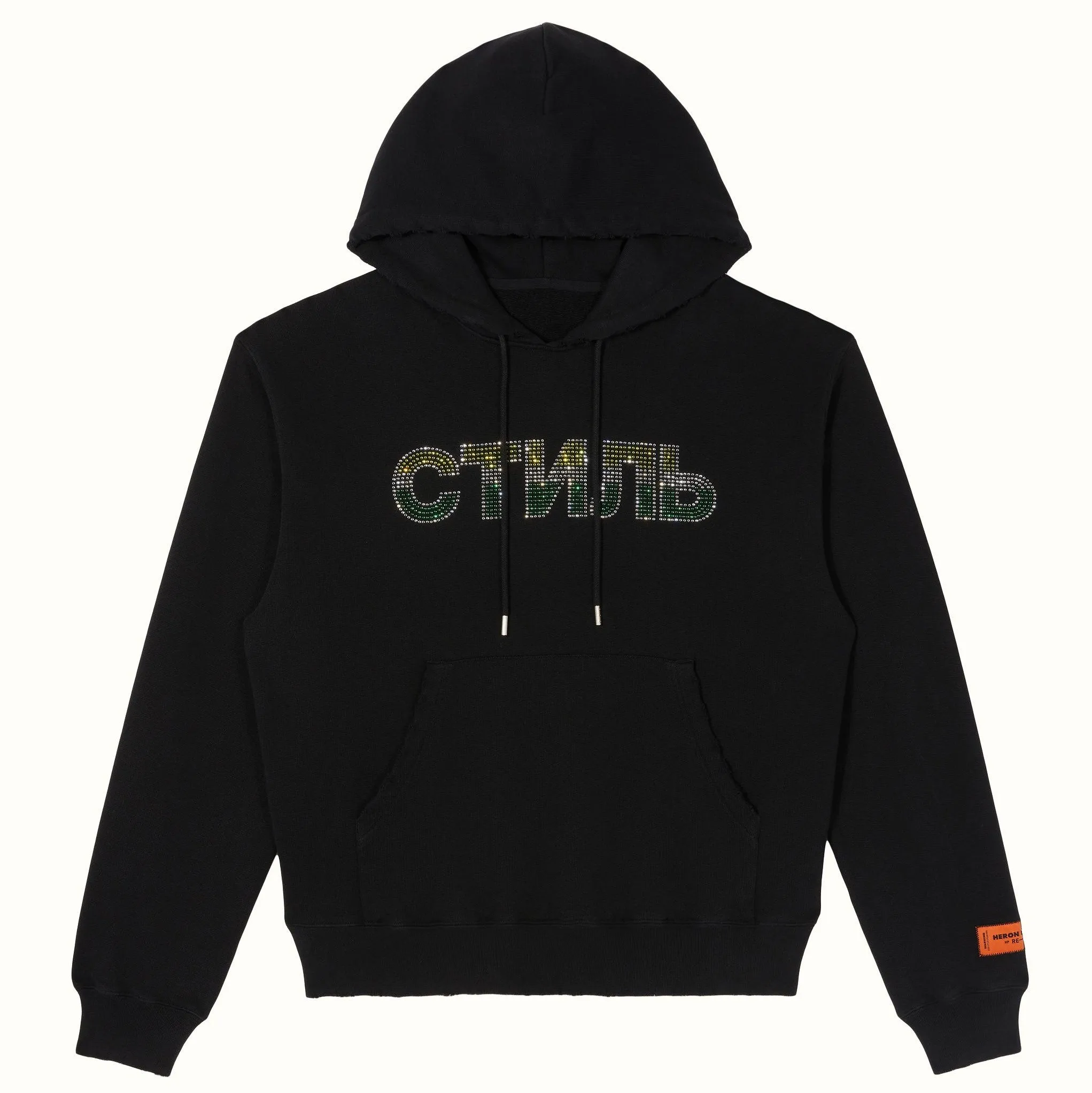 (75% OFF) HERON PRESTON CTNMB Strass Hoodie Black