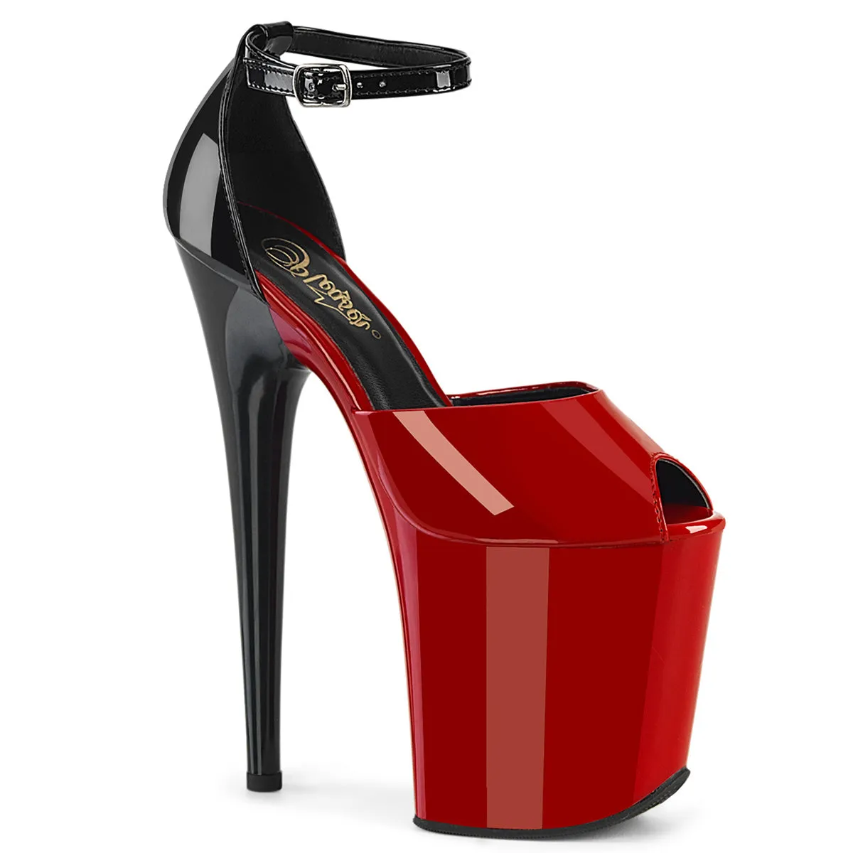 8 Inch Heel FLAMINGO-868 Red Black