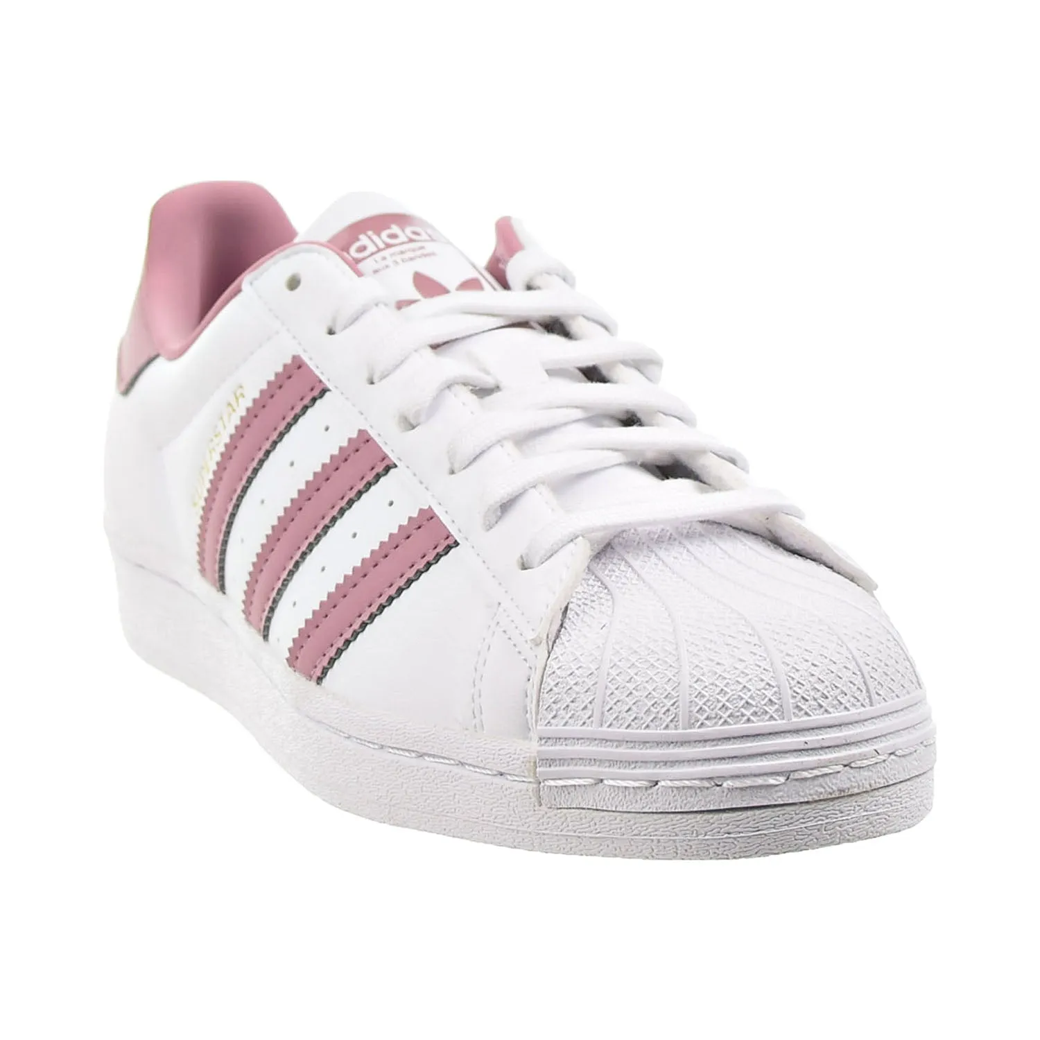 Adidas Superstar Women's Shoes White-Magic Mauve-White