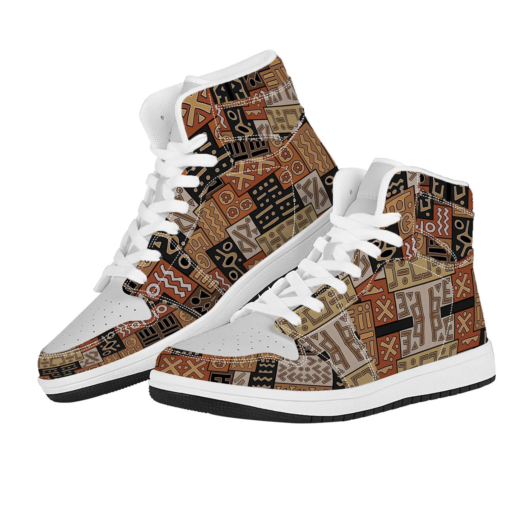 African Pattern Art High Top Sneakers