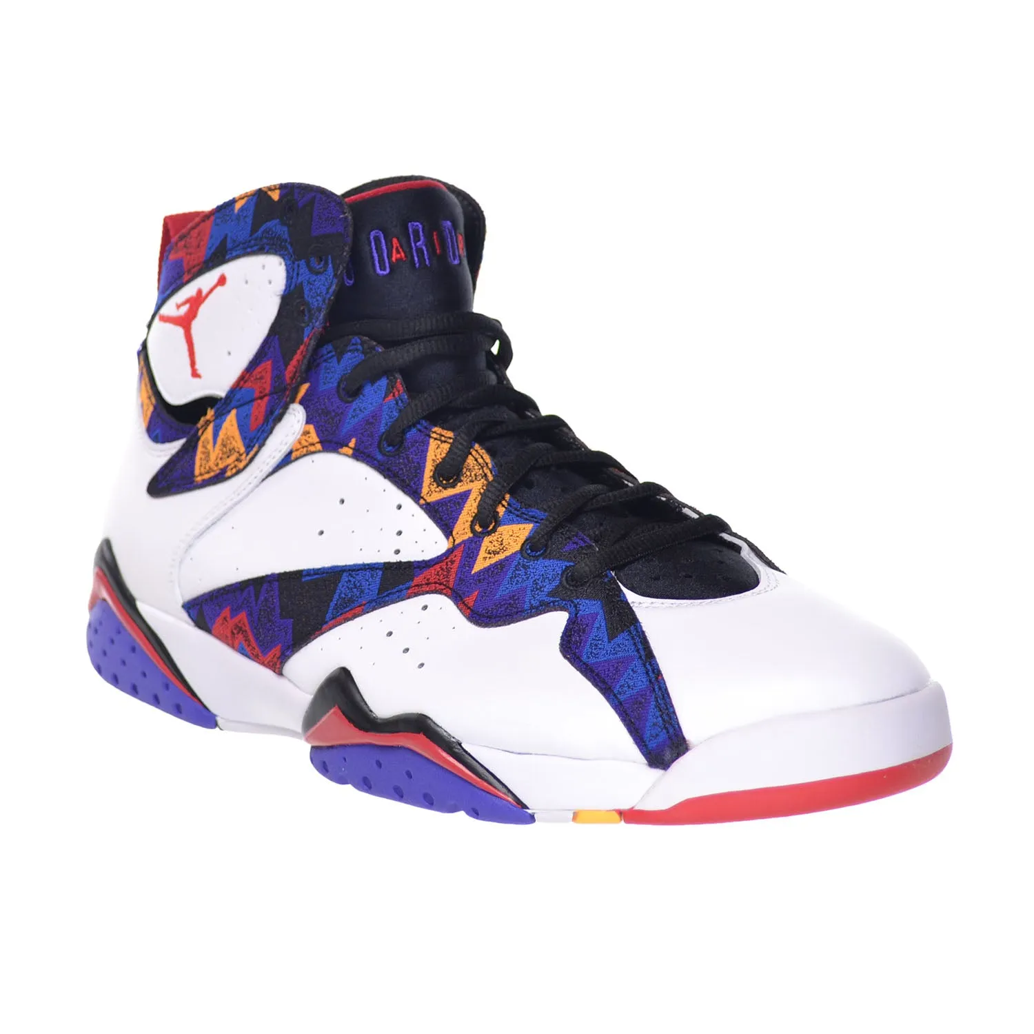 Air Jordan 7 Retro Sweater Mens' Shoes White-University Red-Black