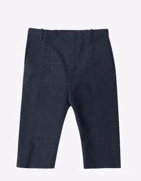 Balenciaga Blue Check Slim Fit Long Shorts