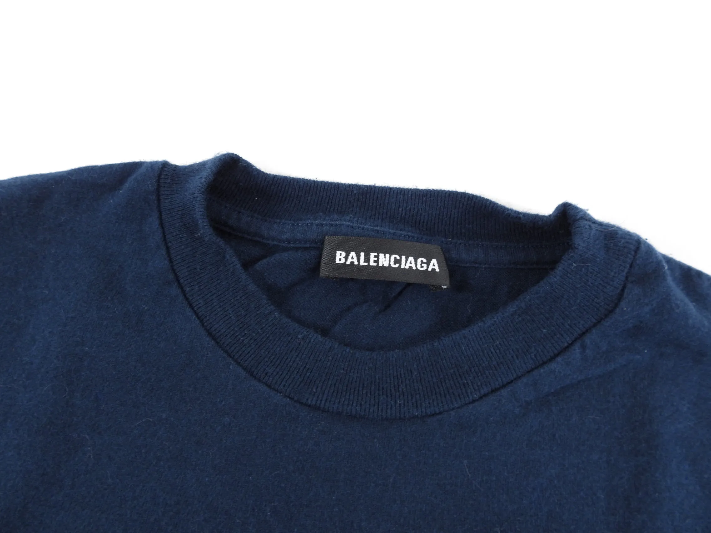 Balenciaga Kids Navy Logo T Shirt - 2Y