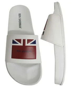 Ben Sherman Jet Mens White Sliders