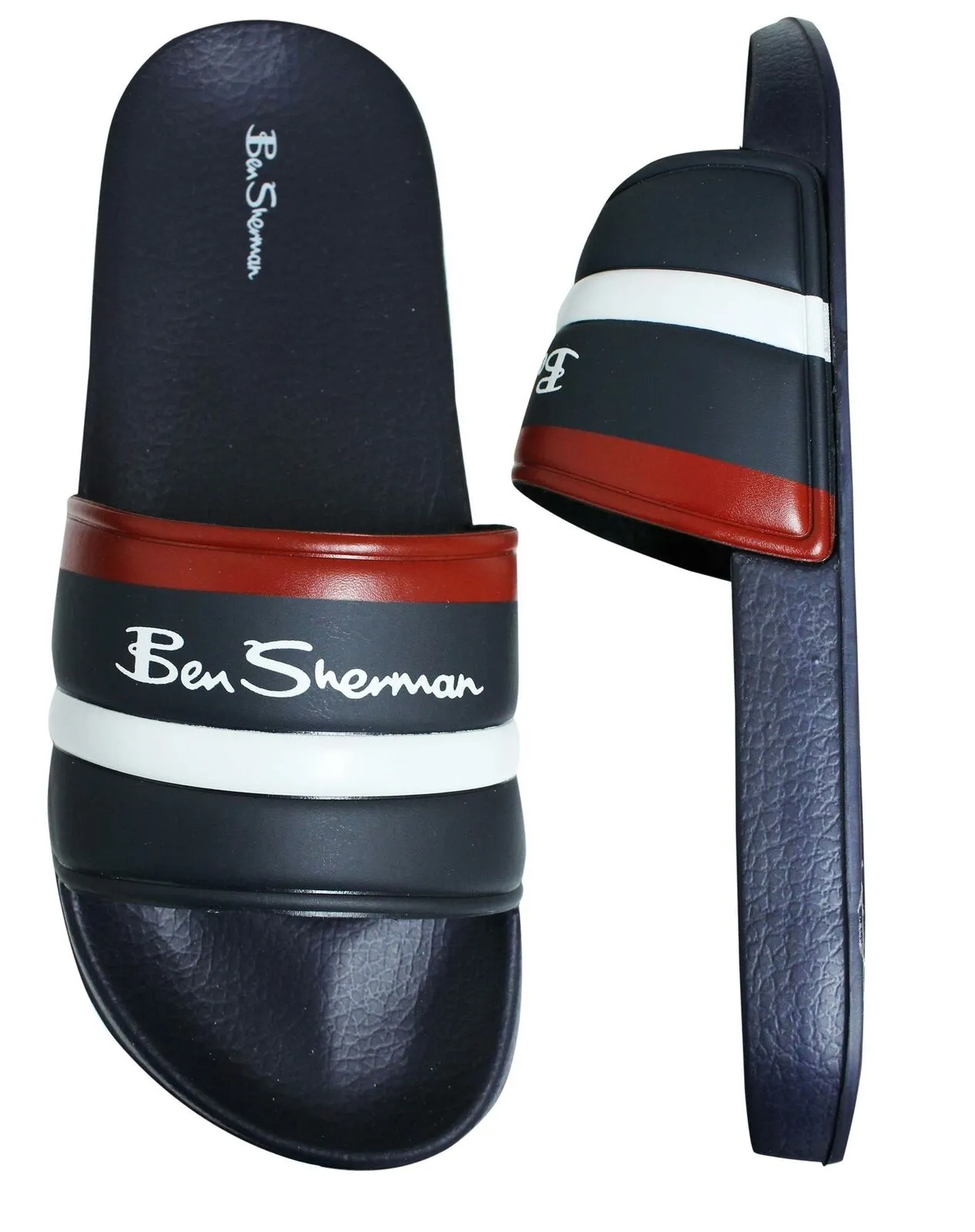 Ben Sherman Sidney Mens Navy Sliders