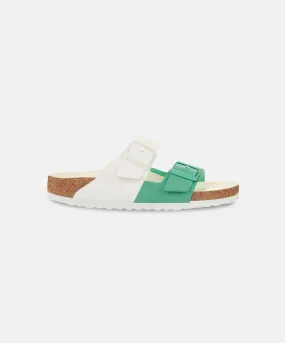 Birkenstock Arizona Split Birko-Flor White/Bold Jade Sandals