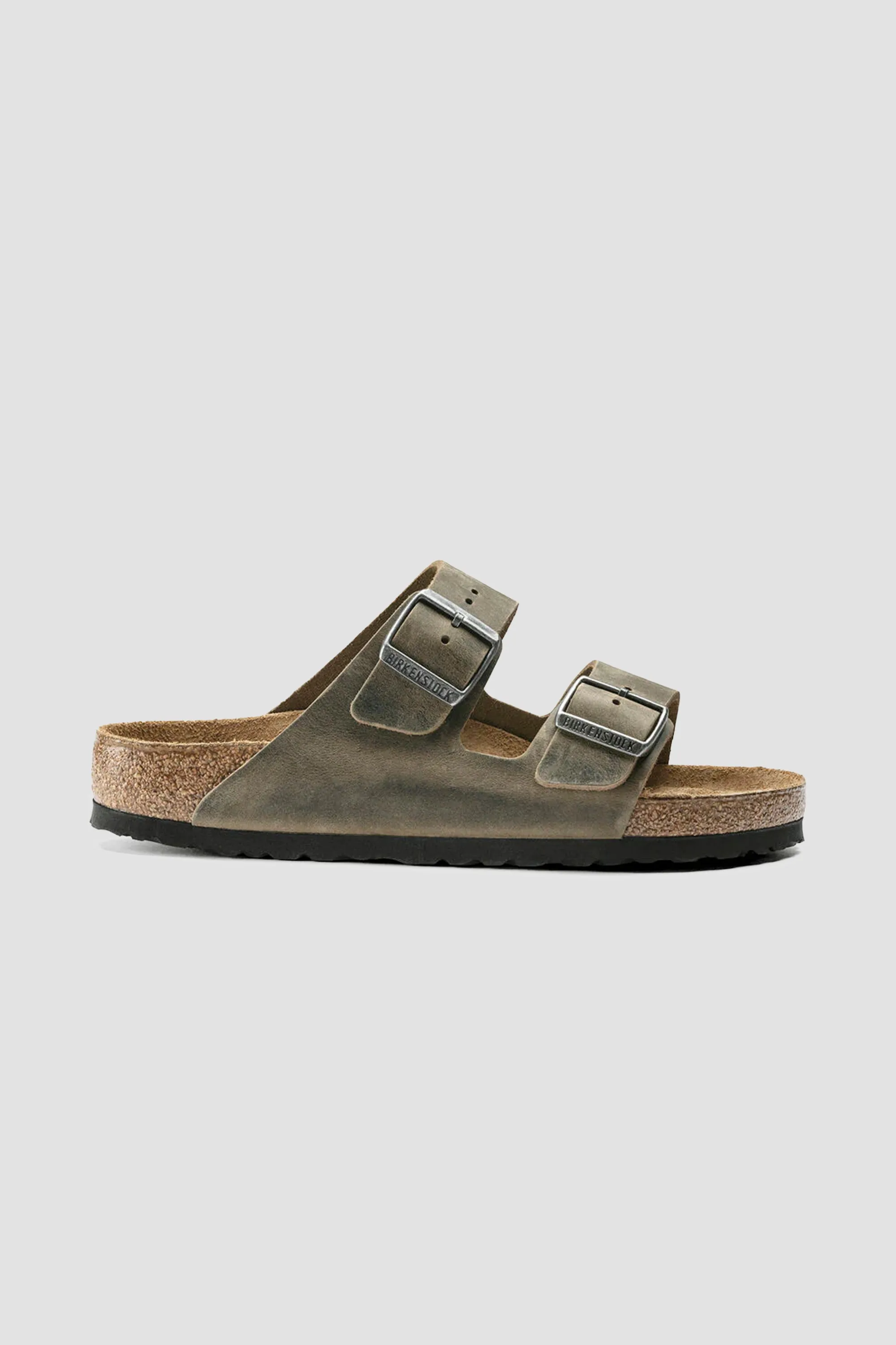 Birkenstock Unisex Arizona Soft Footbed Oiled Leather in Faded Khaki