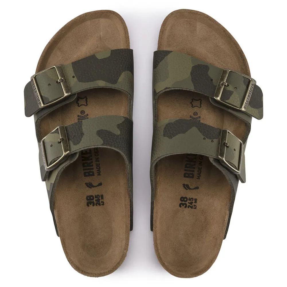 BIRKENSTOCK Women's Arizona Birko-Flor (Desert Soil Camouflage Green - Narrow Fit)