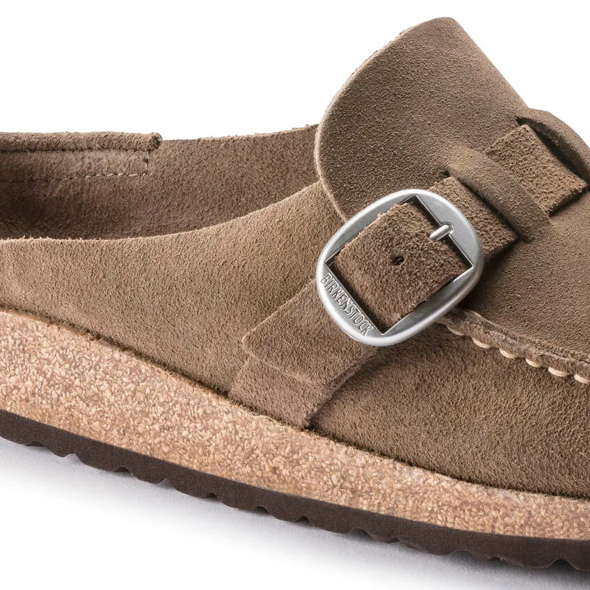 'Birkenstock' Women's Buckley Suede Leather Clog - Grey Taupe