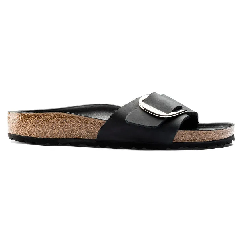 Birkenstock Women's Madrid Big Buckle Oiled Leather (Black)