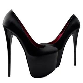 Elegant Black Matte High Heel Pumps for Chic Style