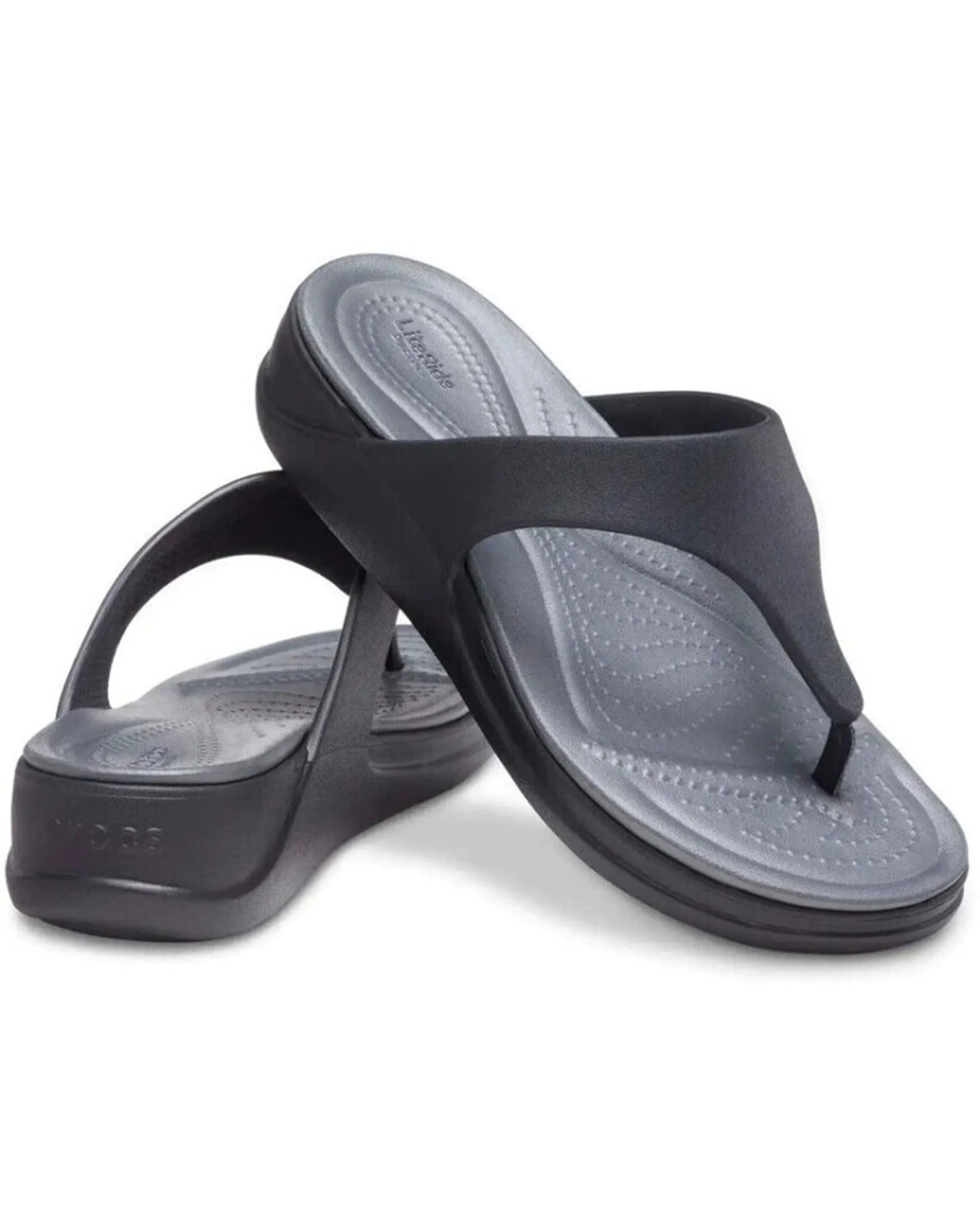 Crocs Boca Wedge Flip Nero