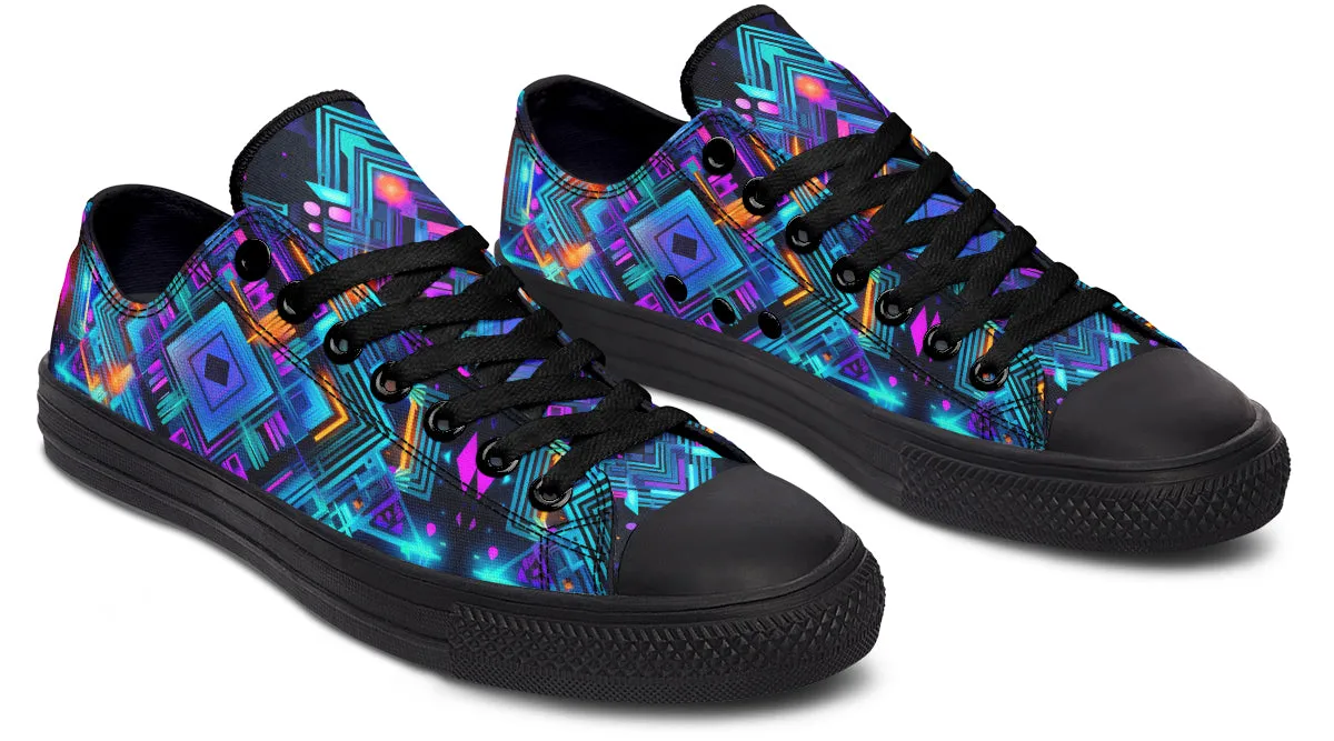 Cyan Convergence Low Top Shoes