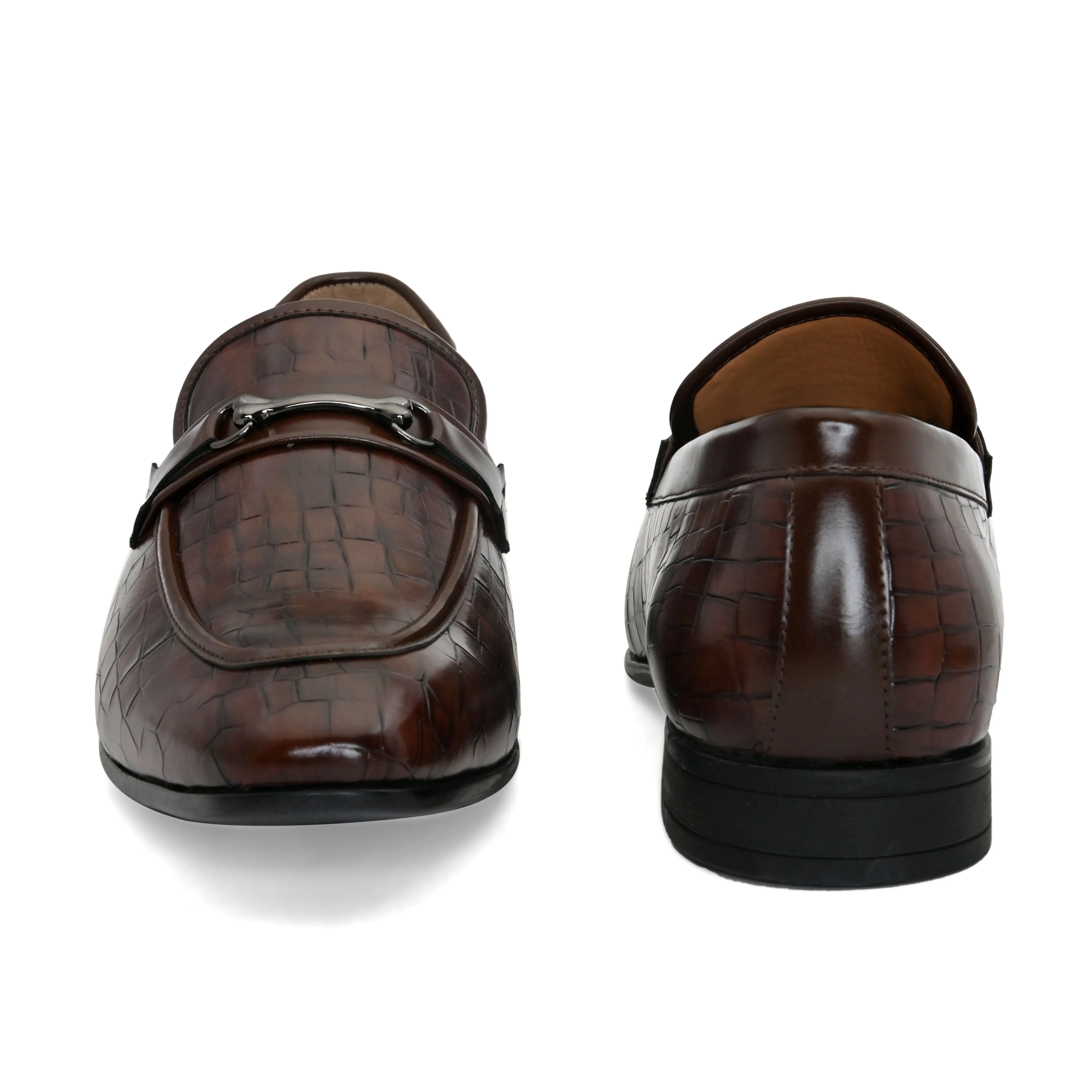 Dawn Brown Buckle Loafers