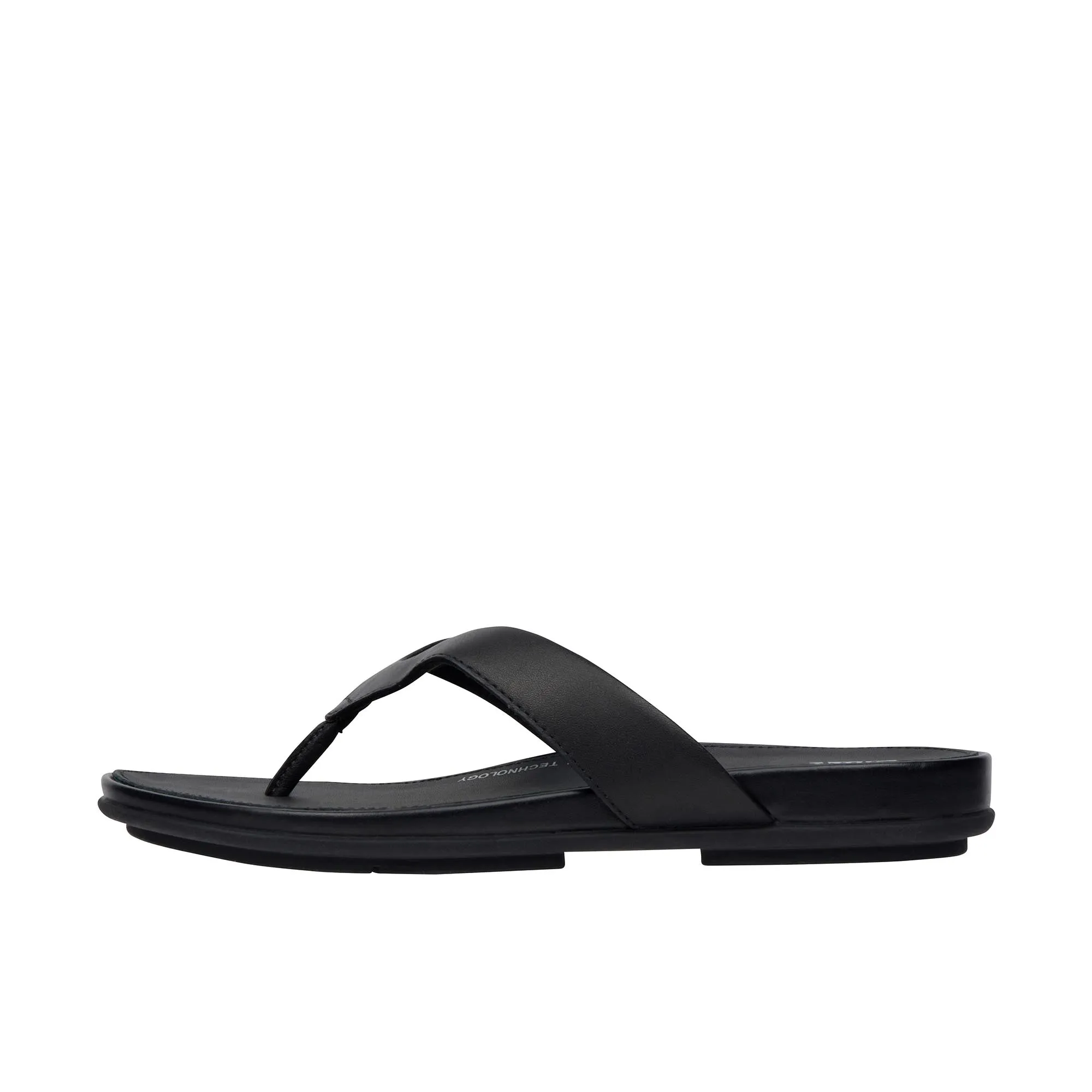 FitFlop Womens Gracie Leather Flip-Flops Black