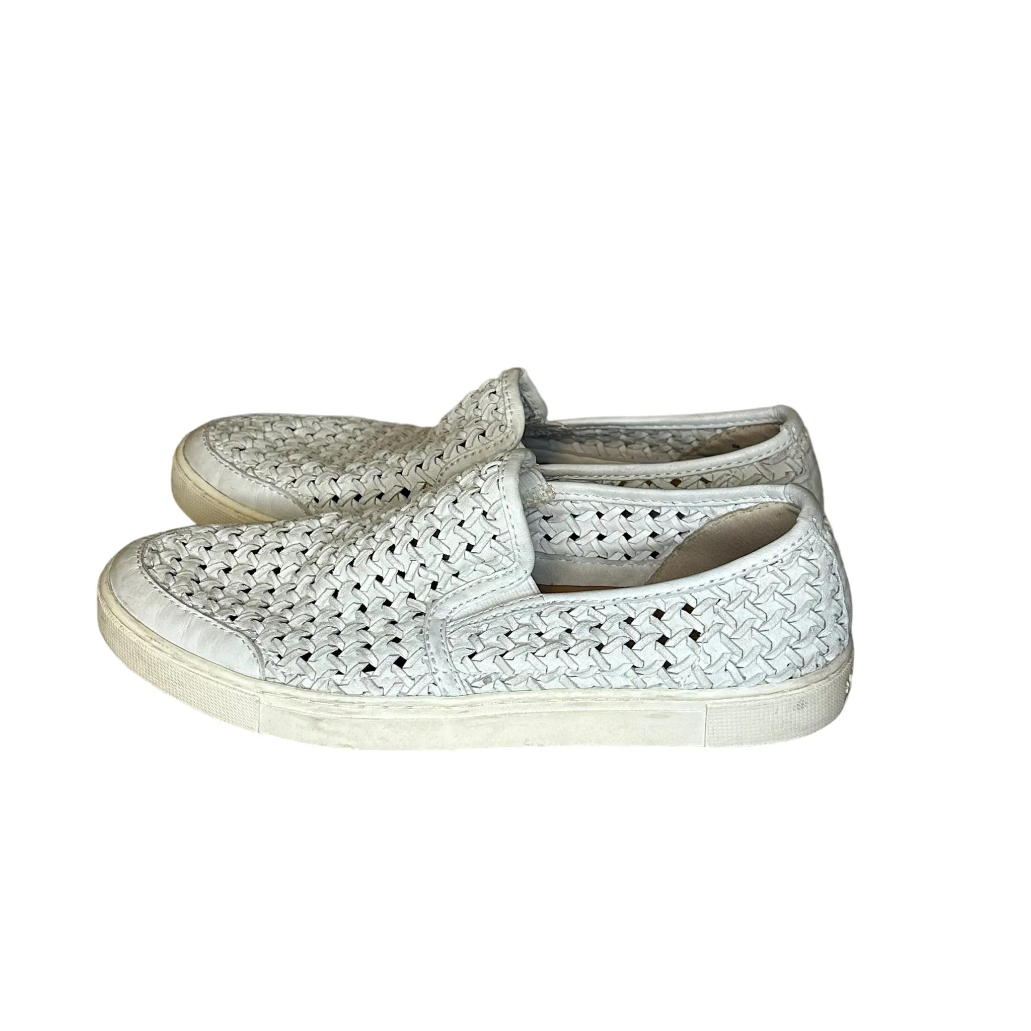 FRYE White Weaved Slip On Shoe