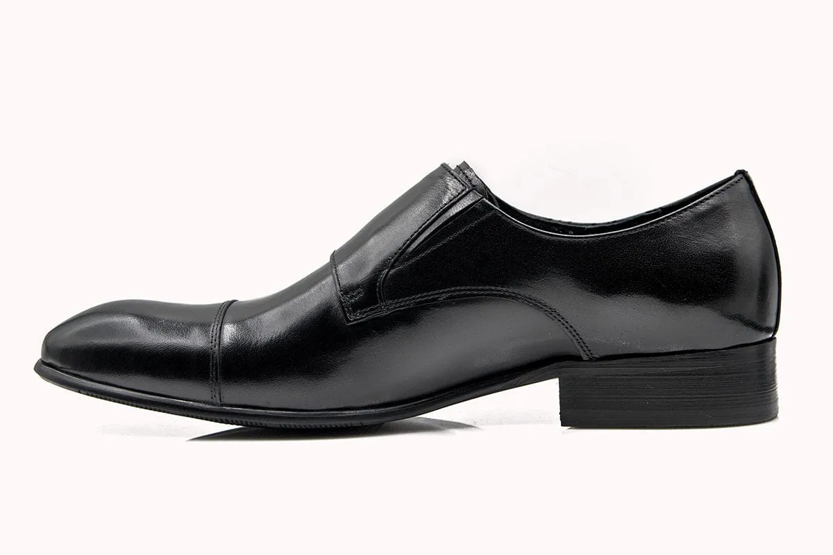 GARDON | Black Leather Double Monkstrap