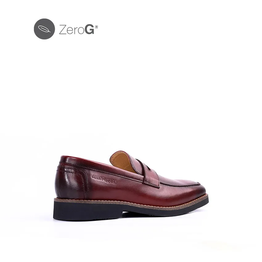 Garland Penny Mens Dress Shoes - Stylish Wine Leather Loafers for Formal & Casual Wear