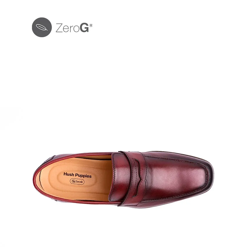 Garland Penny Mens Dress Shoes - Stylish Wine Leather Loafers for Formal & Casual Wear