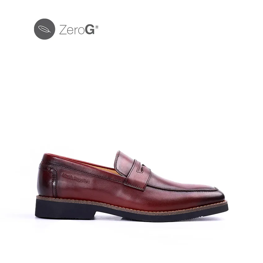 Garland Penny Mens Dress Shoes - Stylish Wine Leather Loafers for Formal & Casual Wear