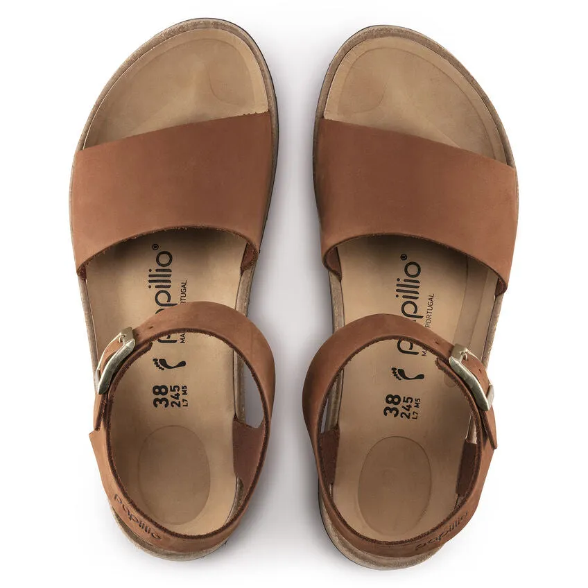 Glenda - Pecan Nubuck Leather