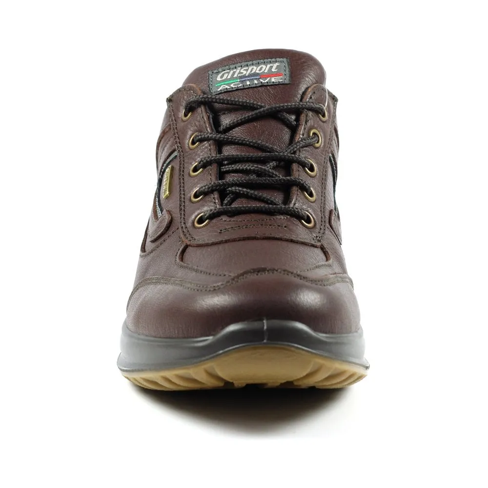 Grisport Airwalker Brown Shoes Leather Walking Shoe Water Resistant Comfort