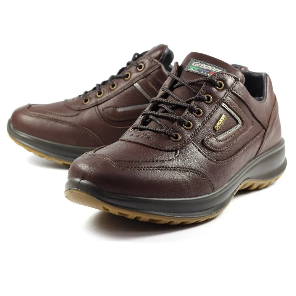 Grisport Airwalker Brown Shoes Leather Walking Shoe Water Resistant Comfort