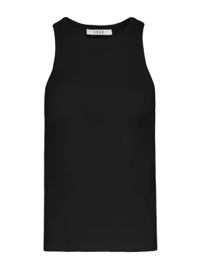 High Neck Rib Tank Top