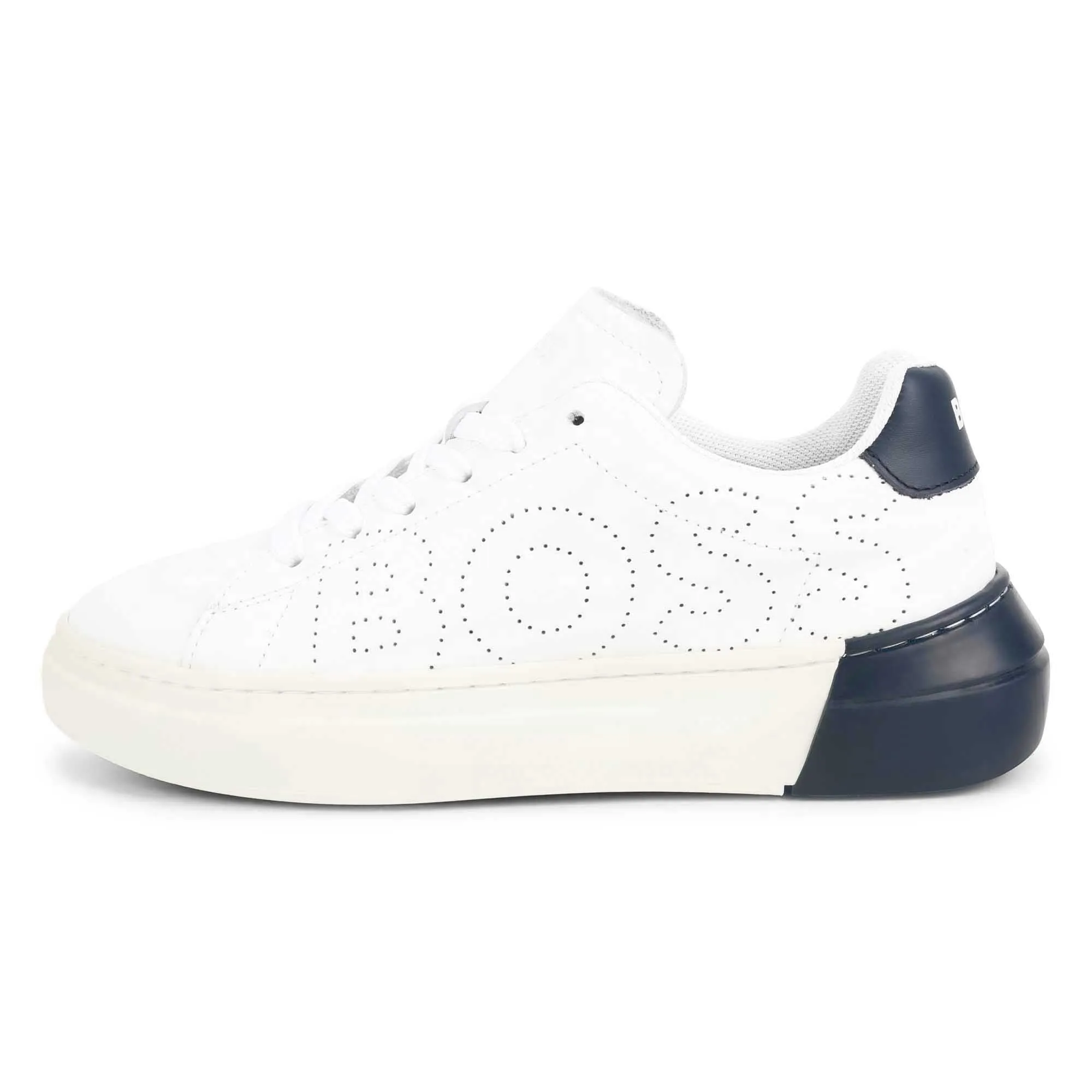 Hugo Boss Boys White Sneakers_J29357-10P