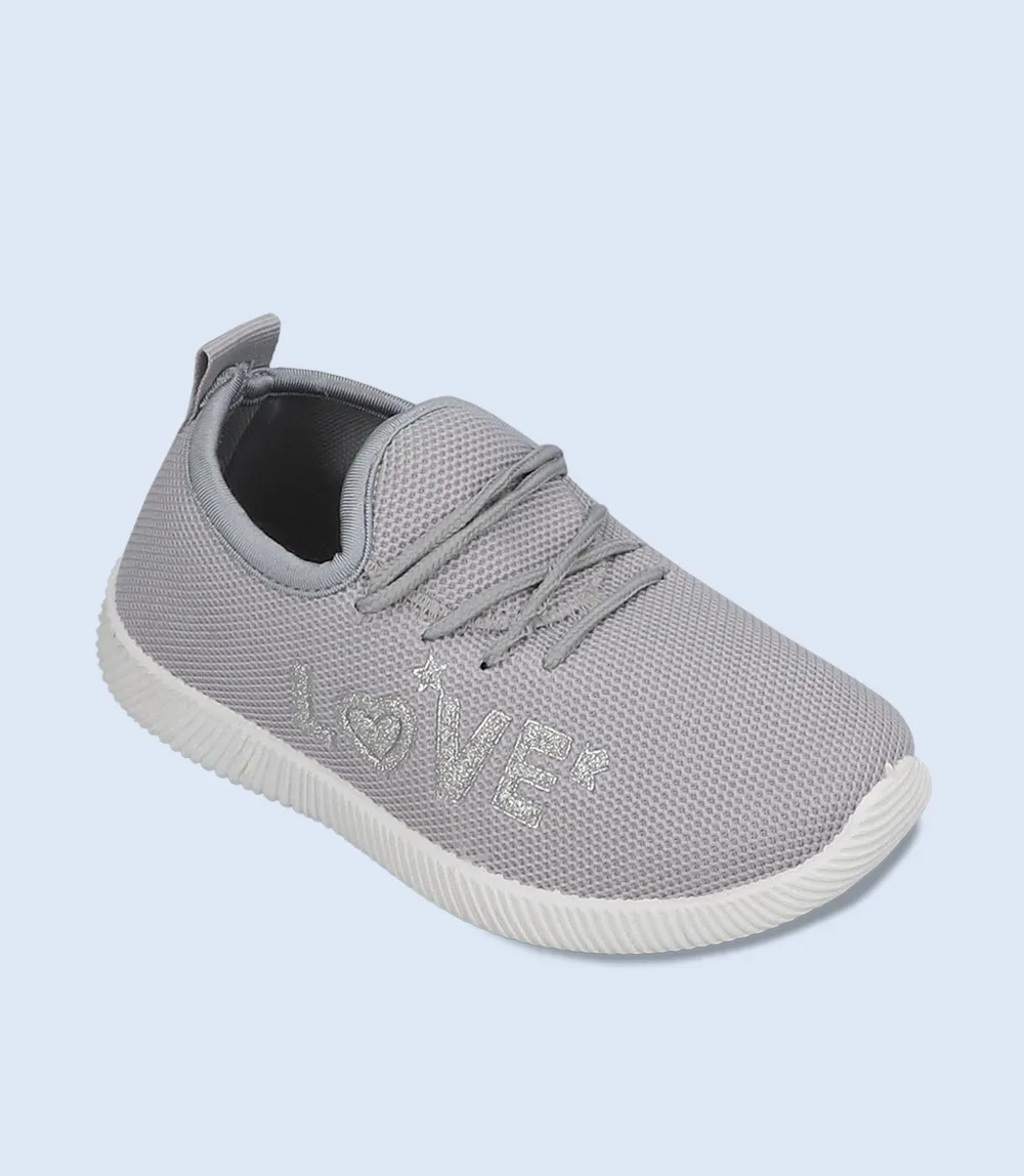 KG0088-GREY-Girls Casual Sneakers