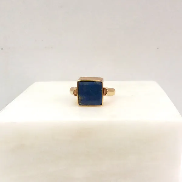 Lapiz Lazuli and Citrine Flip Ring