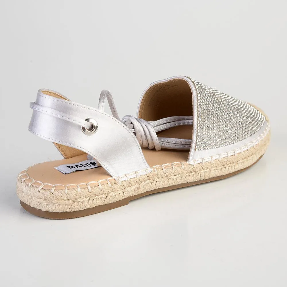 Madison Clementine Diamond Detailed Espadrille - Silver