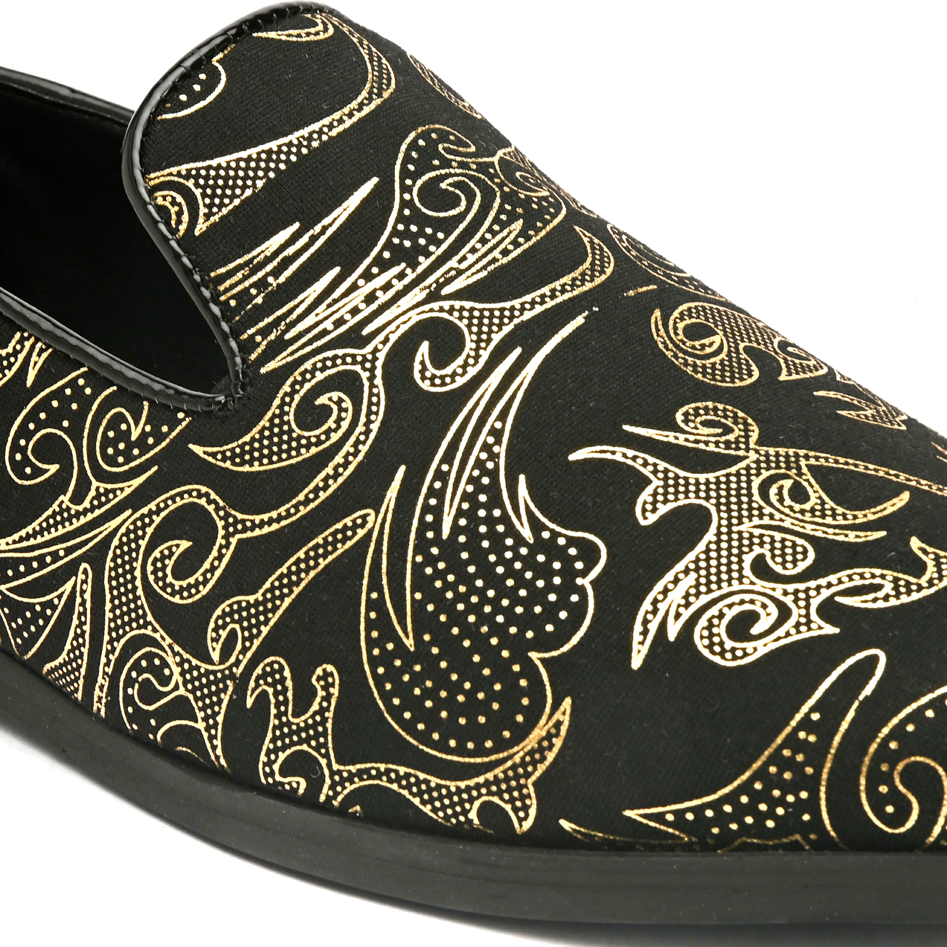 Medusa Black Slip-Ons