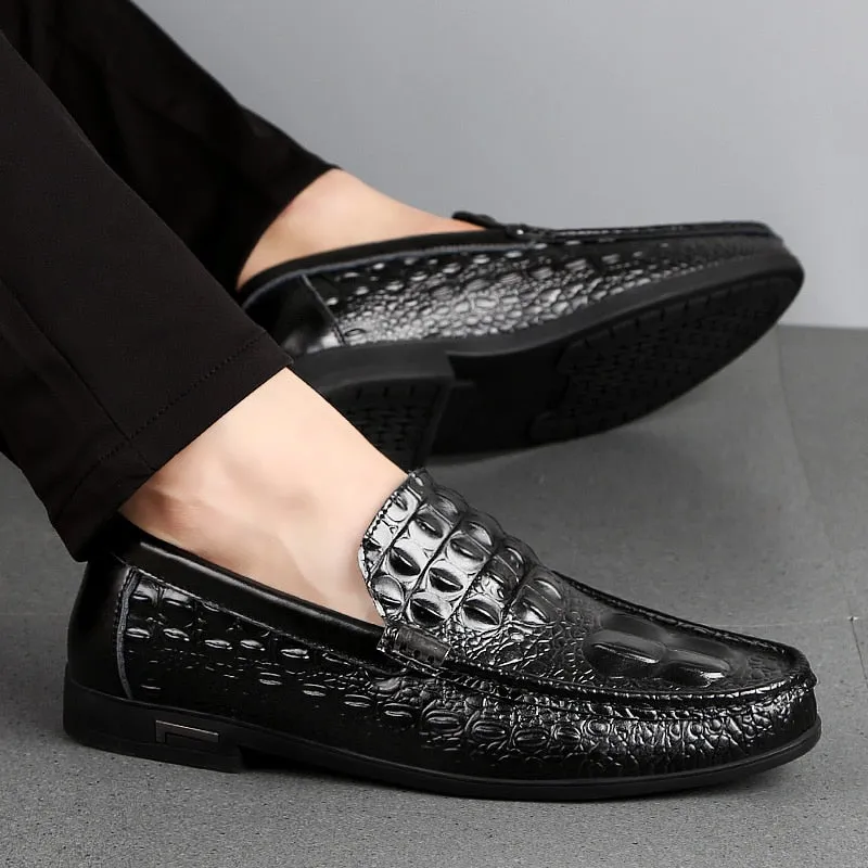 Men's Crocodile Dress Leather Shoes