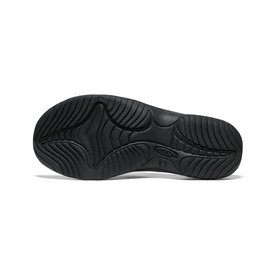 Men's Kona Leather Flip-Flop  |  Black/Steel Grey