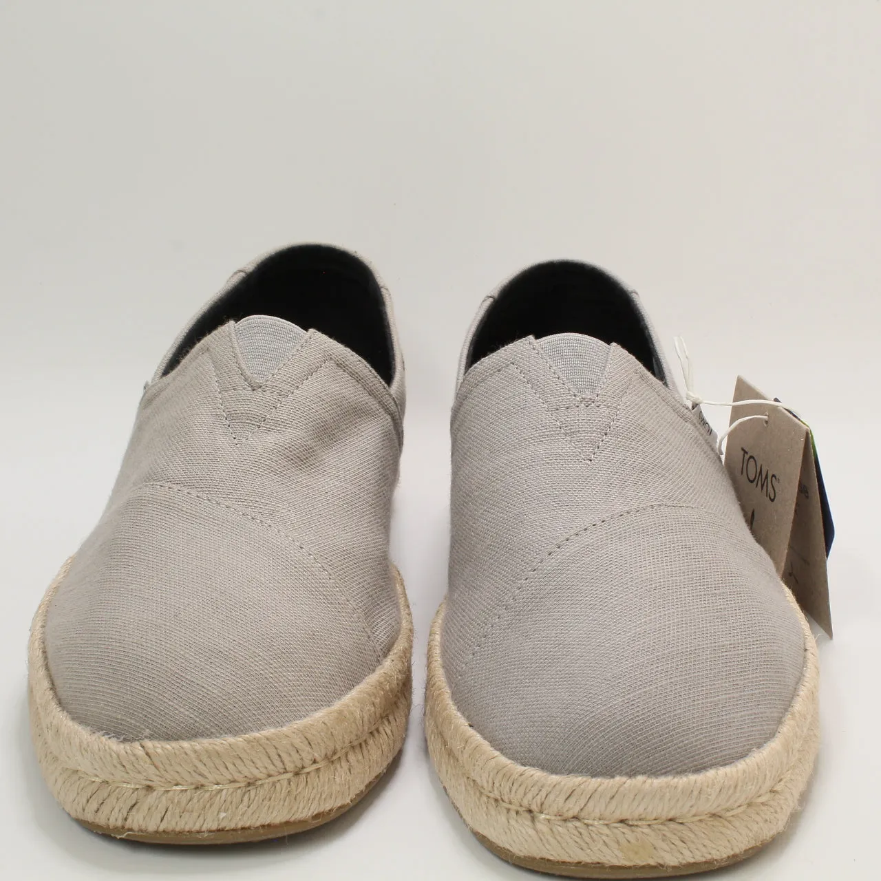 Mens Toms Alpargata Rope 2.0 Drizzle Grey Recycled Cotton Slubby Woven Uk Size 8