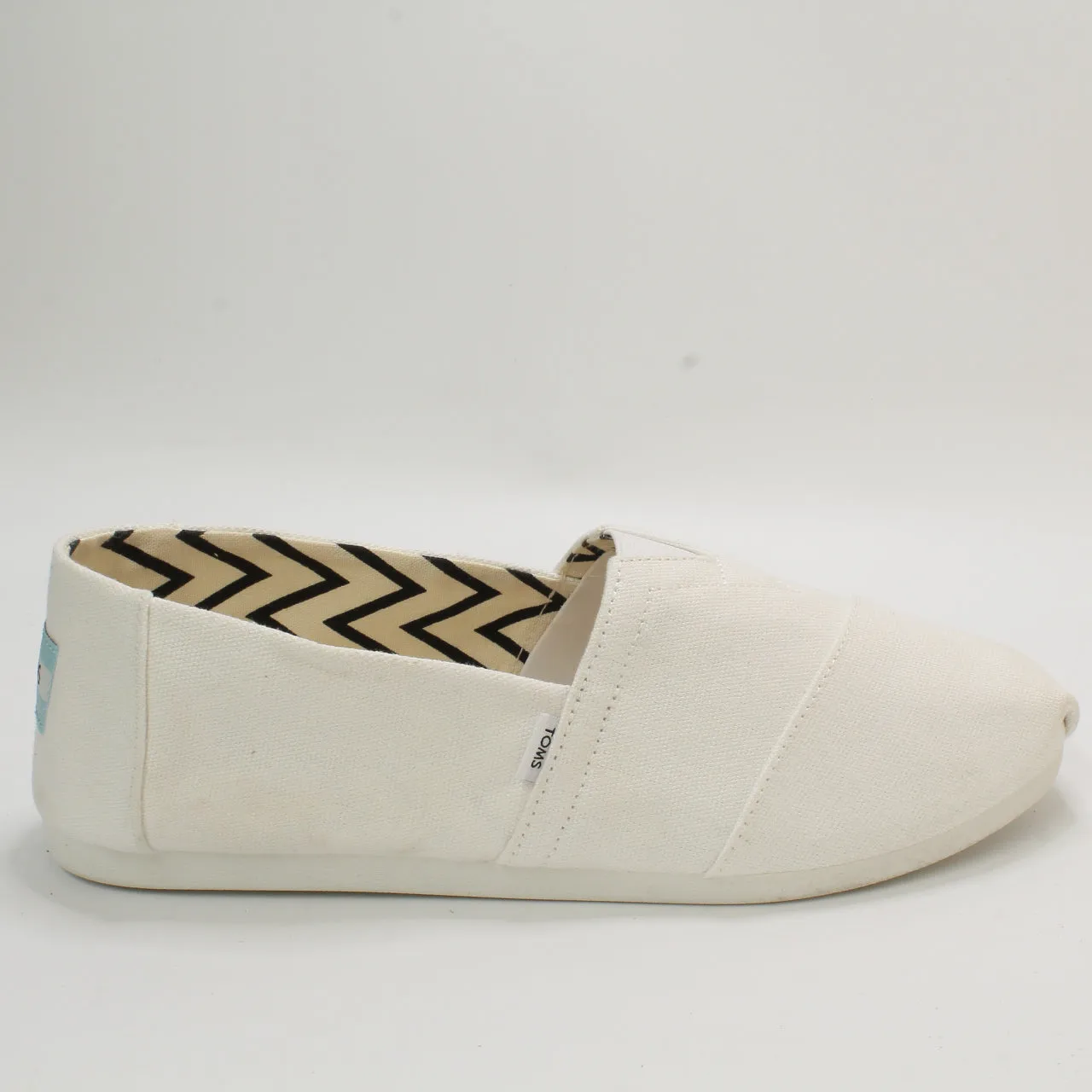 Mens Toms Classic Alpargata White Recycled Cotton Canvas Uk Size 8