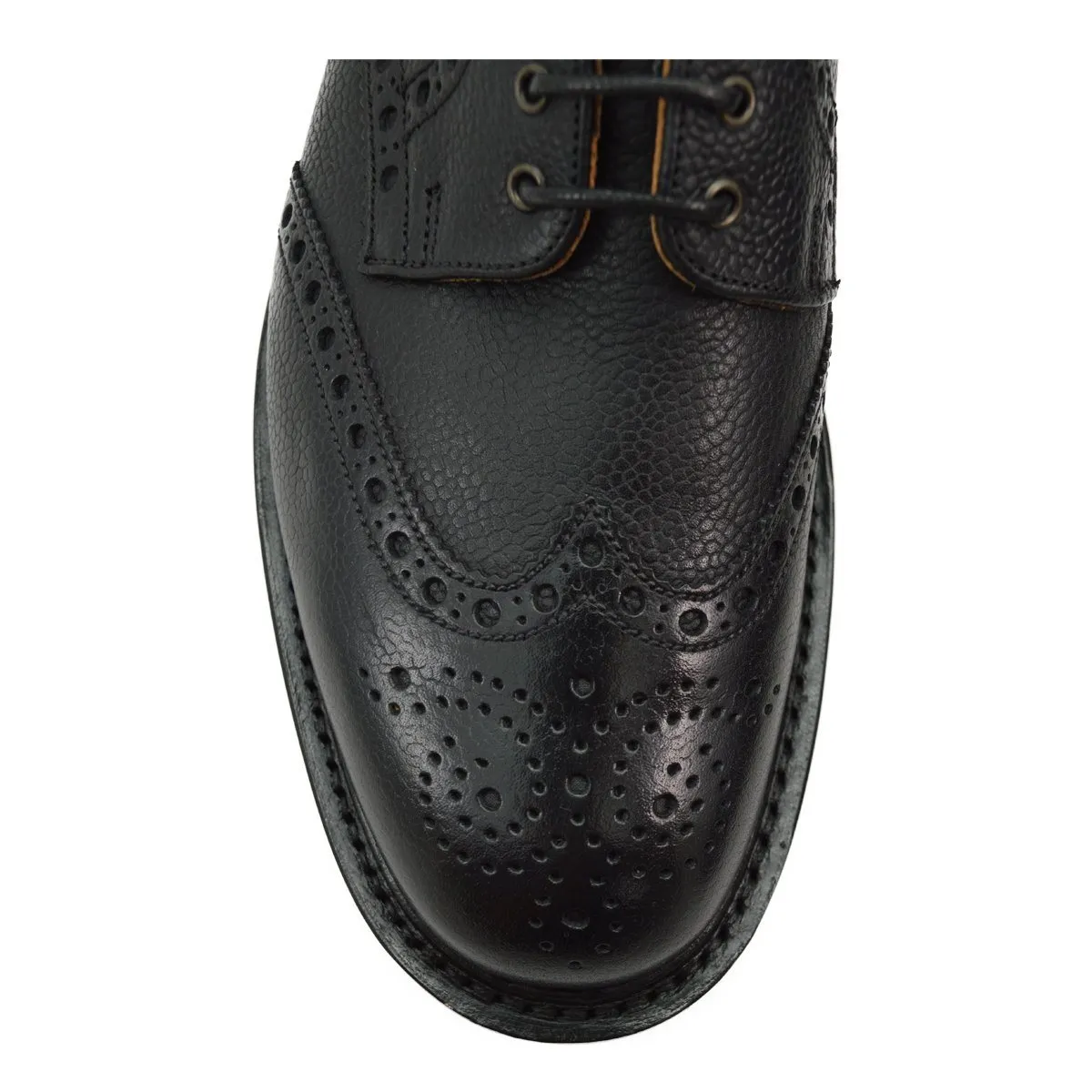 NPS WILSON Brogue Shoes - Black Grain with Itshide Sole