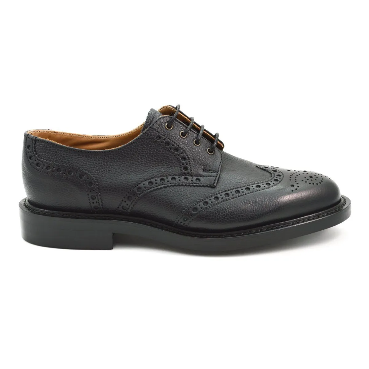 NPS WILSON Brogue Shoes - Black Grain with Itshide Sole