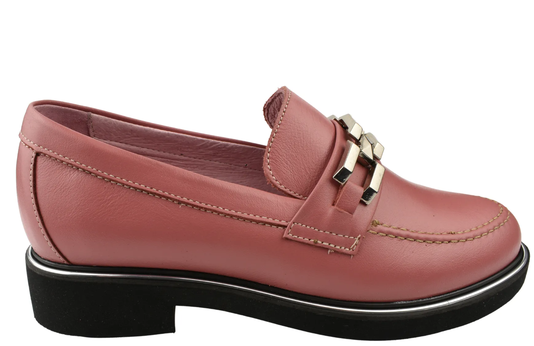 Pantofi casual, dama, ADA SHOES, 2211-10 roze, piele naturala