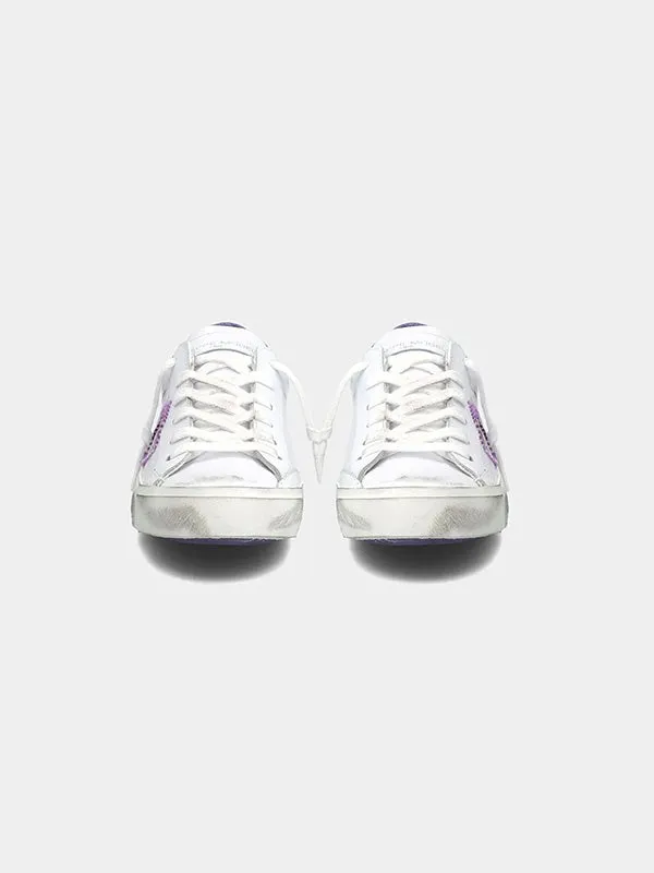 PRSX Low Sneaker in Blanc Violet