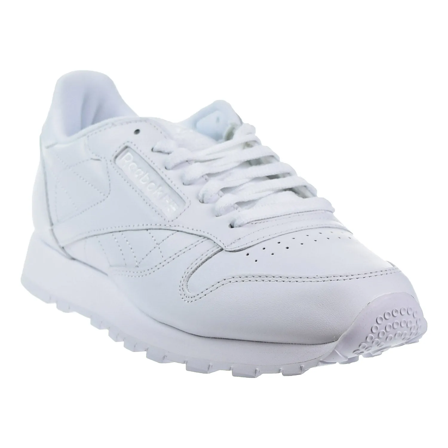 Reebok CL Leather Men's Fashion Shoes White/White/White