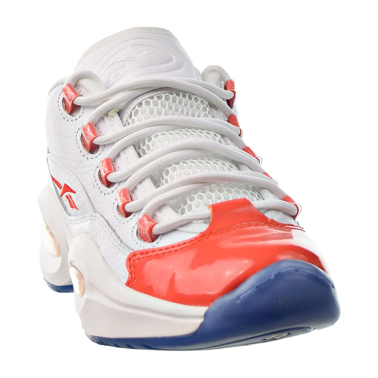 Reebok Question Low Patent Toe Orange Men's Shoes White-Vivid Orange-Reebok Ice