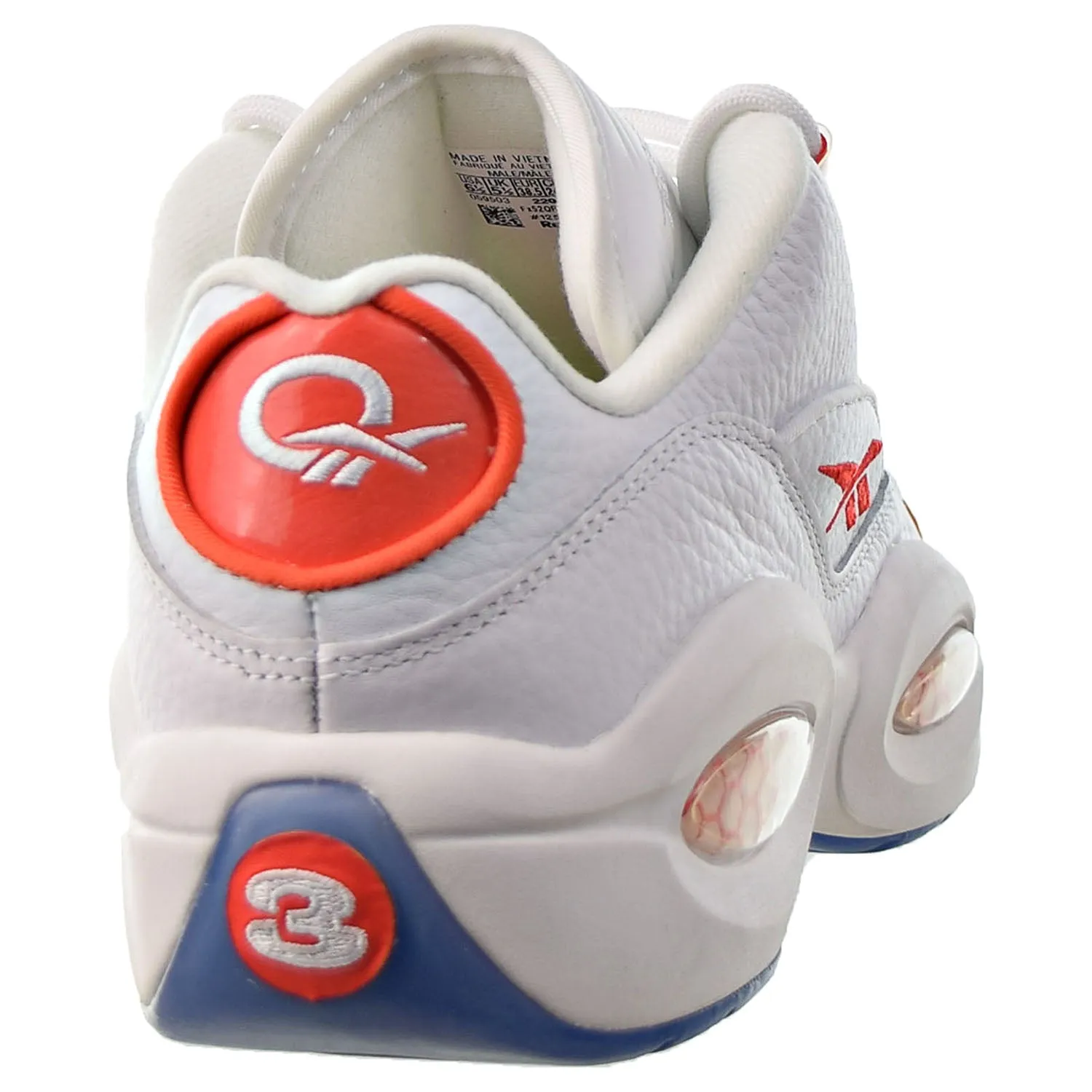 Reebok Question Low Patent Toe Orange Men's Shoes White-Vivid Orange-Reebok Ice