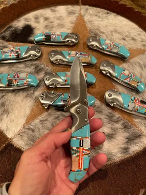 Southwest Turquoise knife    SS