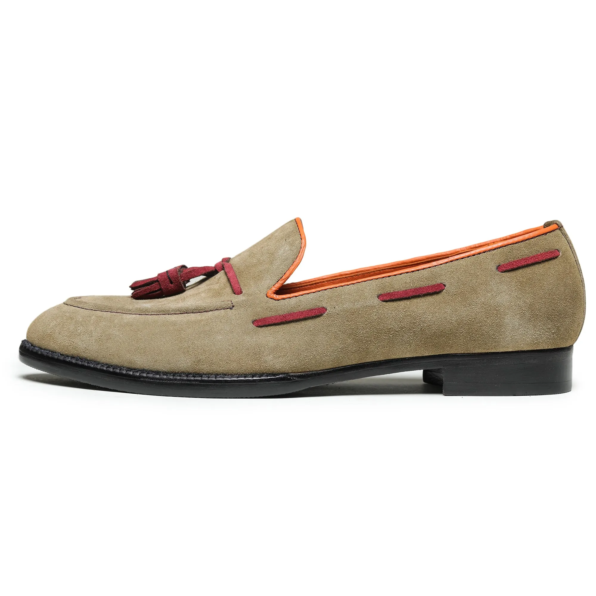 Tassel Loafers - Olive Suede