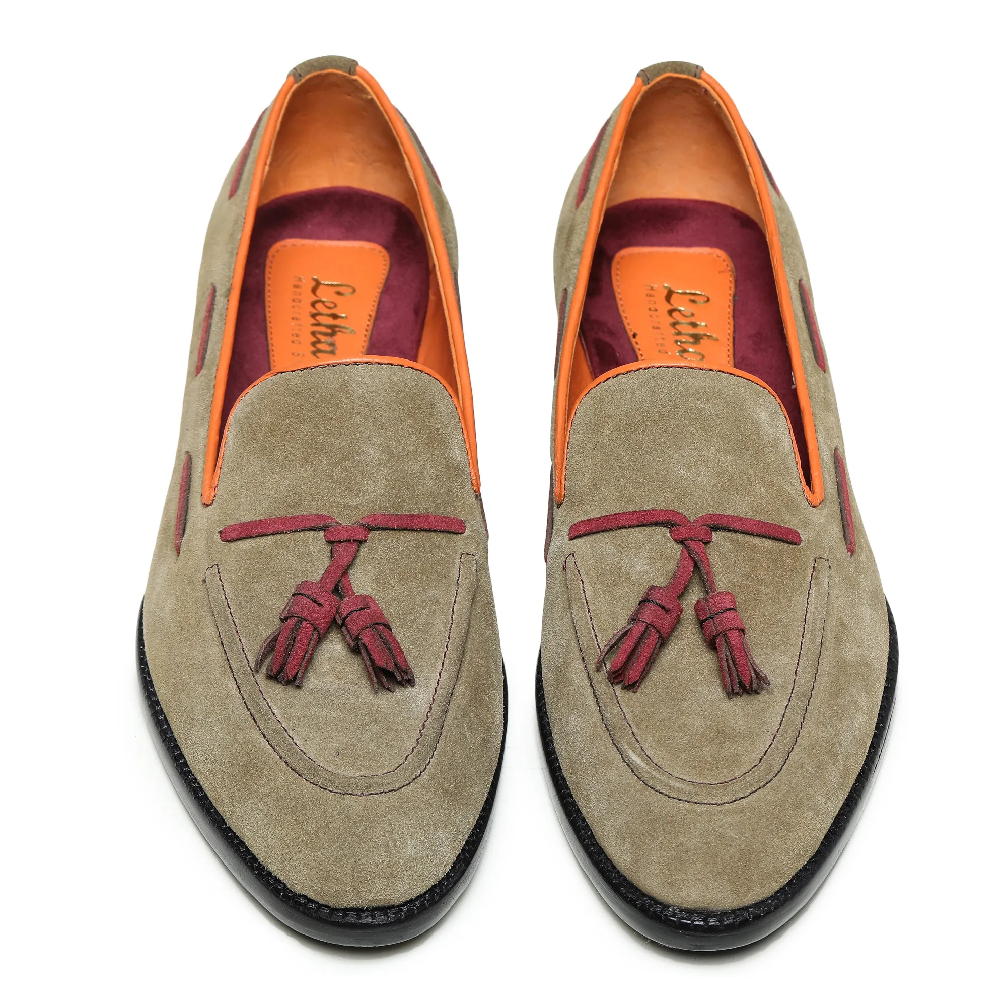 Tassel Loafers - Olive Suede