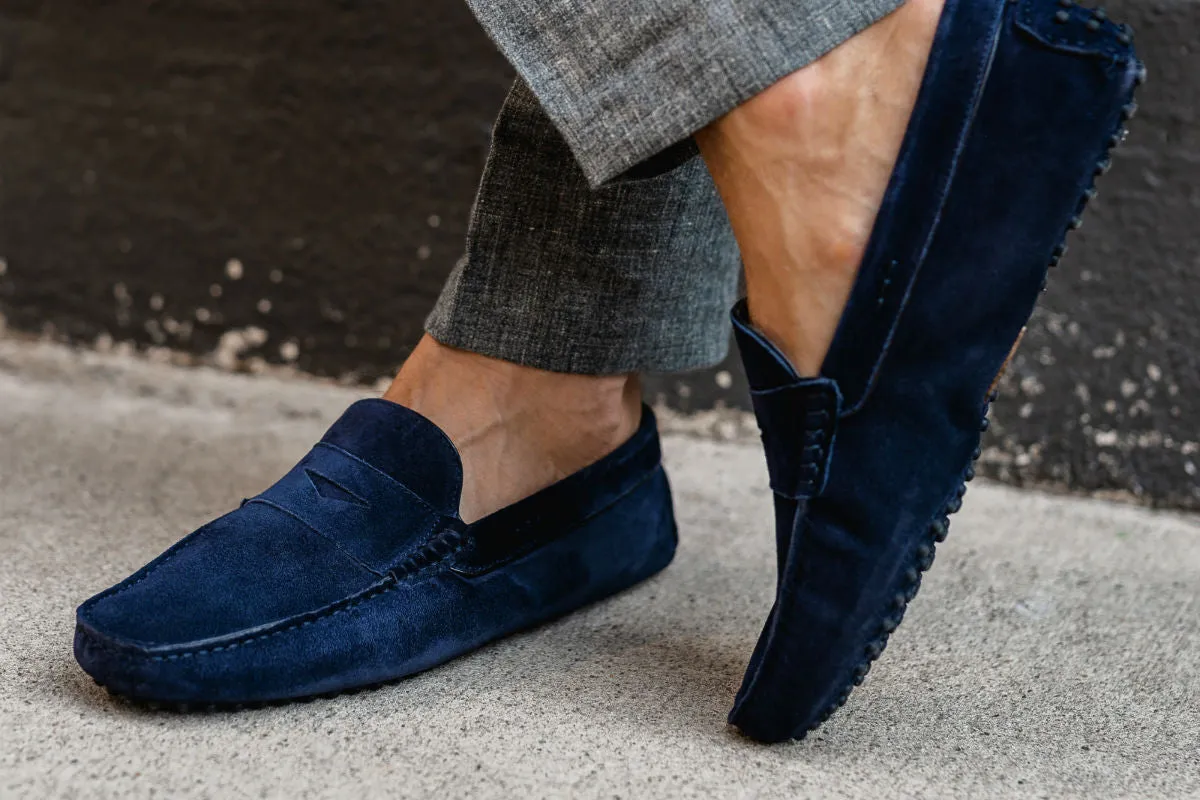 The McQueen Driving Loafer - Midnight Blue Suede