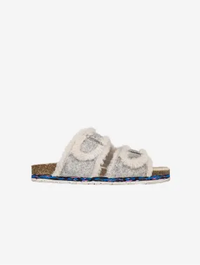 The Nuo Fluff Vegan Slippers | Grey